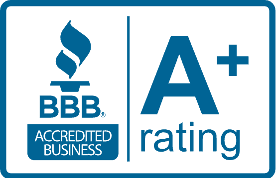 BBB Accredited Business seal with A+ rating